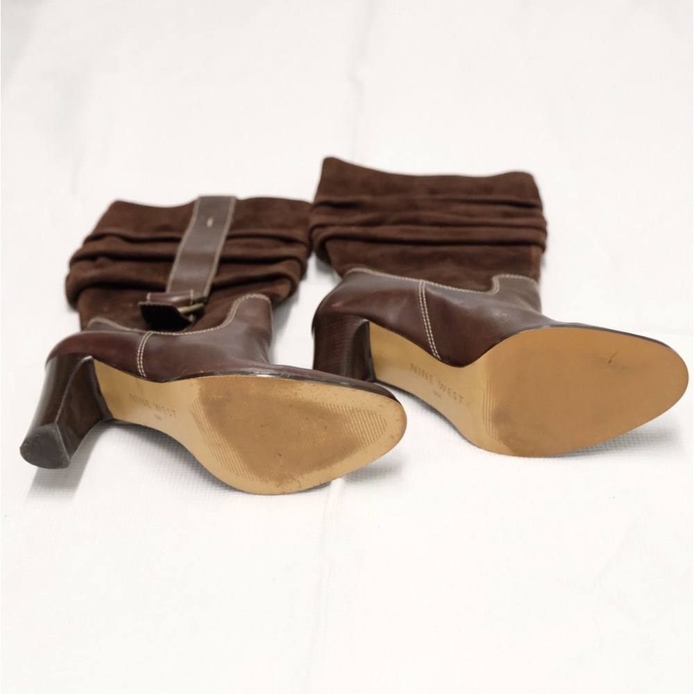 Vintage Nine West Suede Slouch Buckle Harness Boots - Picture 6 of 6